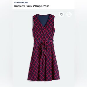 Kassidy Faux Wrap Dress - Red - XL